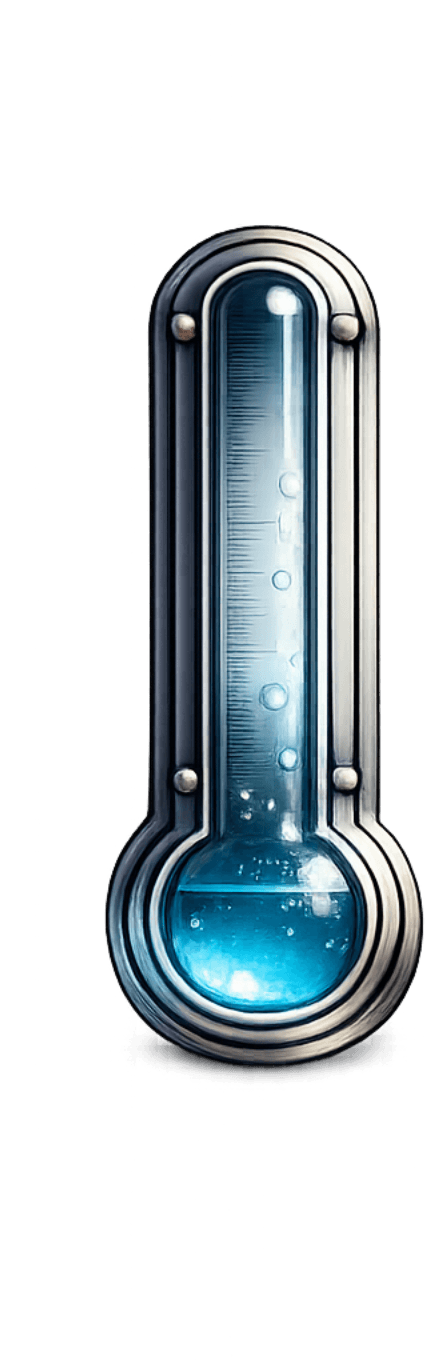 Thermometer illustrating the current escalation temperature